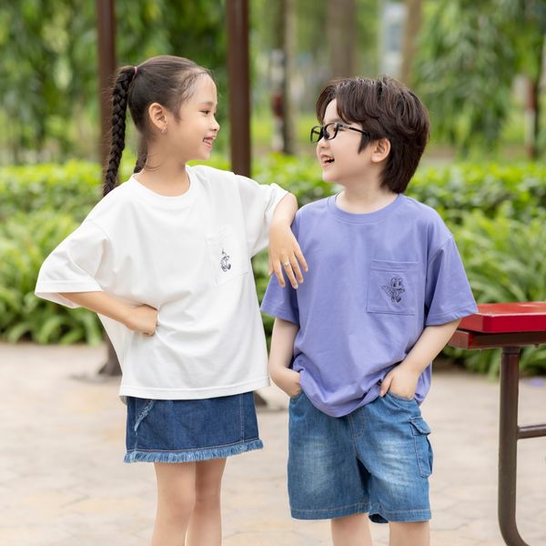  Áo T-shirt trẻ em Unisex họa tiết thằn lằn TS070 