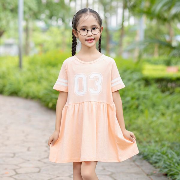  Váy Liền Thân Bé Gái LIZARD Thiết Kế Hai Tầng Bồng Bềnh DR081 