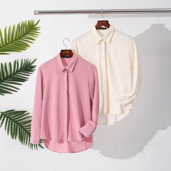  Áo sơ mi nữ tay dài LIZARD phom suông hiện đại 2SP23S051 