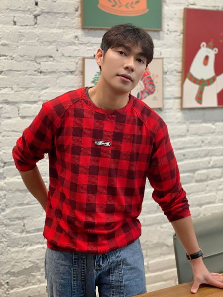  Áo thun Nam LIZARD tay dài cổ tròn 1SS23T027 