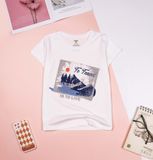 Áo T-shirt bé gái LIZARD in họa tiết To Travel 4SS23TS007 H12 