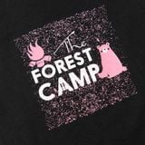  Áo T-shirt bé gái LIZARD in họa tiết The Forest Camp màu đen hồng Black Pink H25 