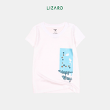  Áo T-shirt cotton bé gái LIZARD in hình họa tiết hươu cao cổ 4SS23TS007 H10 
