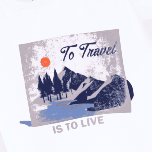  Áo T-shirt bé gái LIZARD in họa tiết To Travel 4SS23TS007 H12 