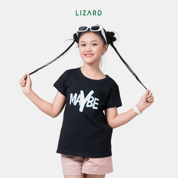  Áo T-shirt bé gái LIZARD in họa tiết Maybe H18 