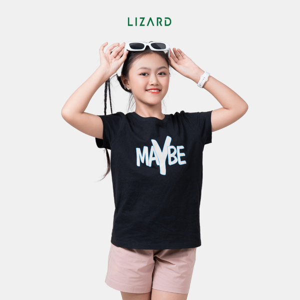  Áo T-shirt bé gái LIZARD in họa tiết Maybe H18 