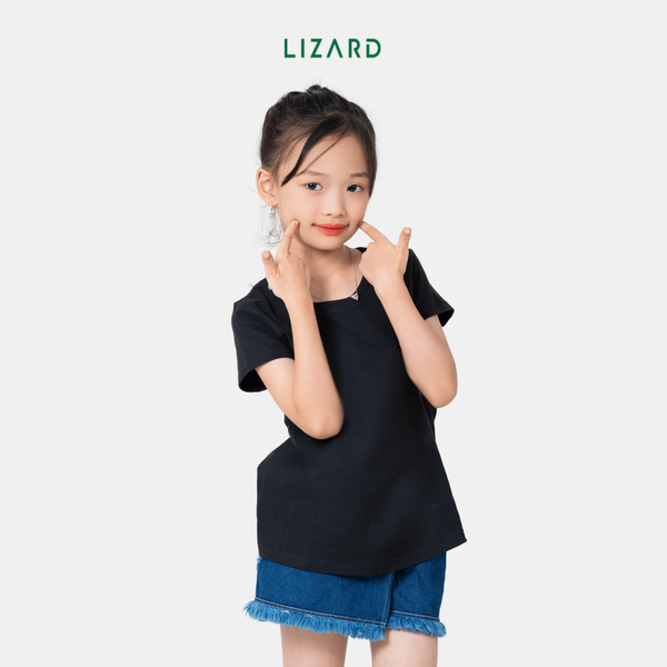  Áo thun trơn bé gái LIZARD TS007 