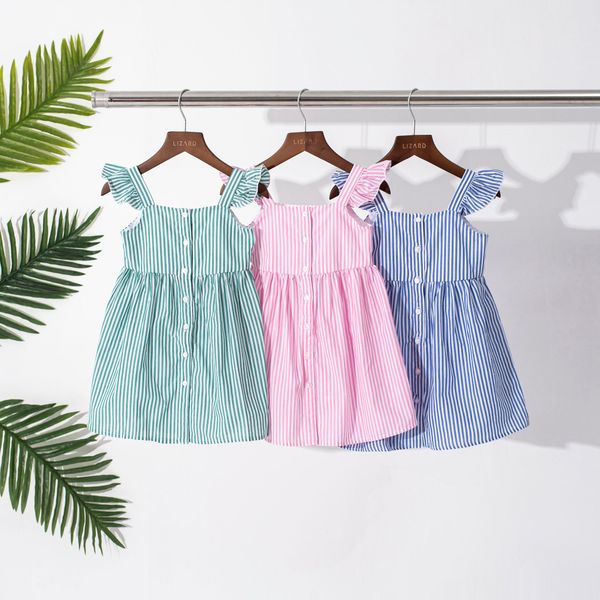  Váy bé gái LIZARD họa tiết kẻ sọc nhiều màu xinh xắn 5SS23-D047 