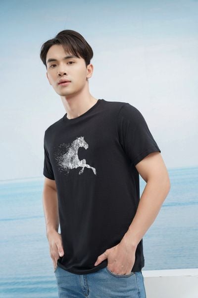 Áo thun nam LIZARD 100% cotton thoáng mát 1SP23D149 