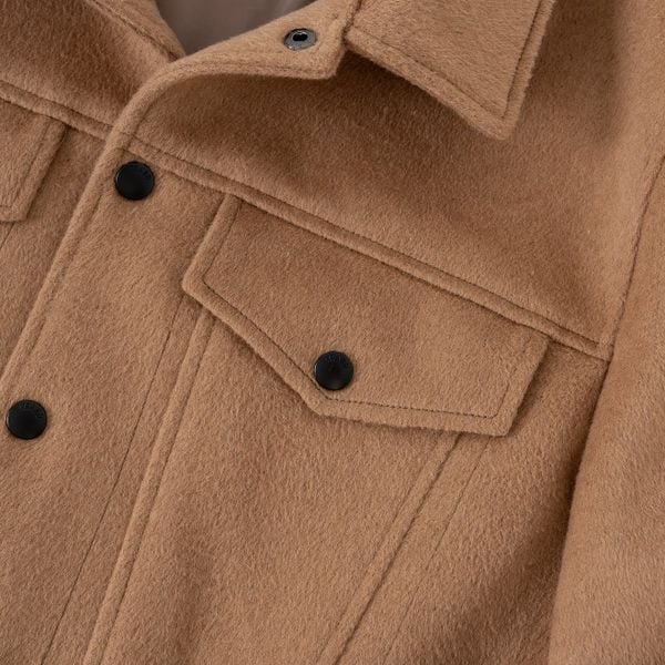  Áo khoác dạ nam dáng ngắn LIZARD chất liệu cao cấp FW23W136 