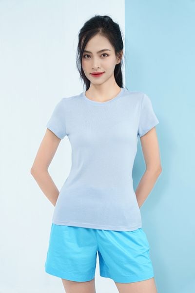  Áo thun T-Shirt nữ Cotton Modal cao cấp LIZARD co giãn, thấm hút tốt, bền màu 2SP23T046 
