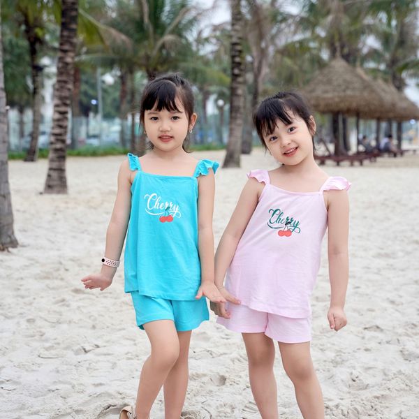  Bộ mặc nhà bé gái LIZARD họa tiết Cherry 4SP23T044 