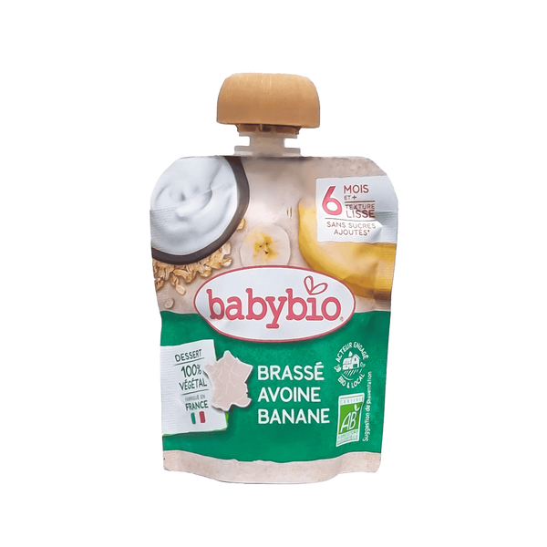 Sữa chua yến mạch hữu cơ cho bé vị chuối Babybio/Organic Blend With Oat-Based Drink And Fruits