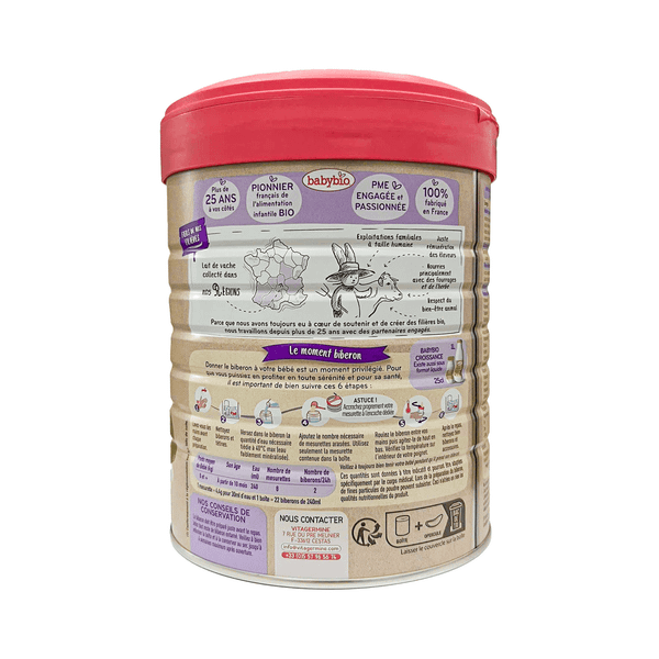 Sữa bò hữu cơ tăng trưởng Babybio số 3 dòng Optima bổ sung lợi khuẩn 800g (10 - 36 tháng)