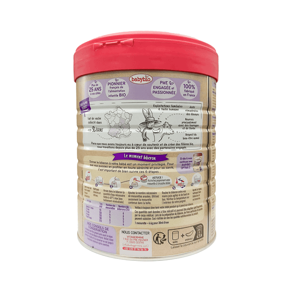 Sữa bò hữu cơ Babybio số 1 dòng Optima bổ sung lợi khuẩn 800g (0 - 6 tháng)