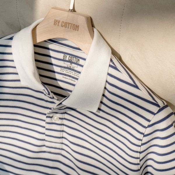 ÁO THUN POLO NAVY MINI STRIPES