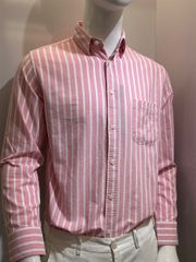 BIG STRIPES PINK OXFORD SHIRT