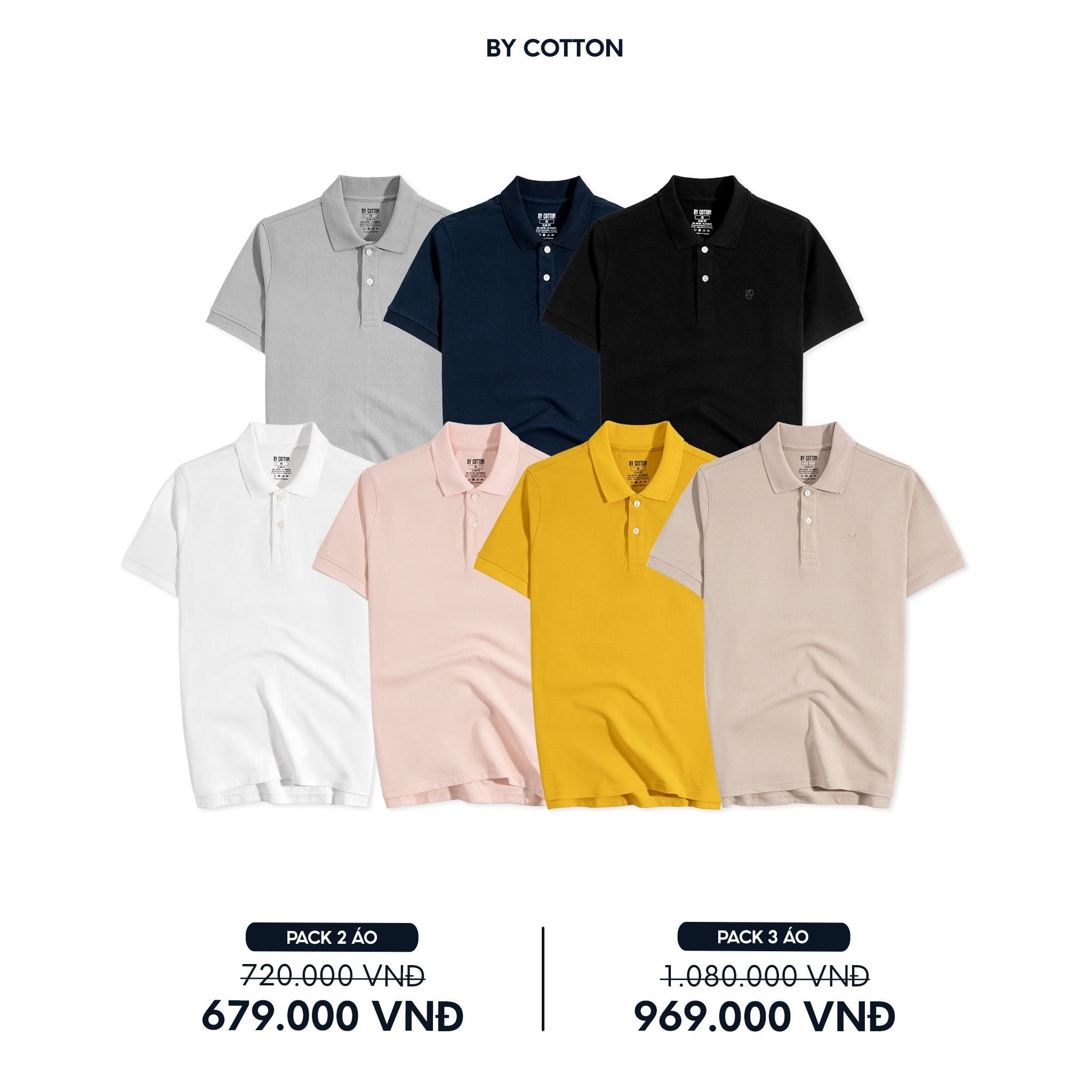 Áo Thun Polo Basic Pique 1.0 - Black