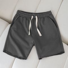QUẦN SHORT THUN COTTON XÁM ĐẬM 0723