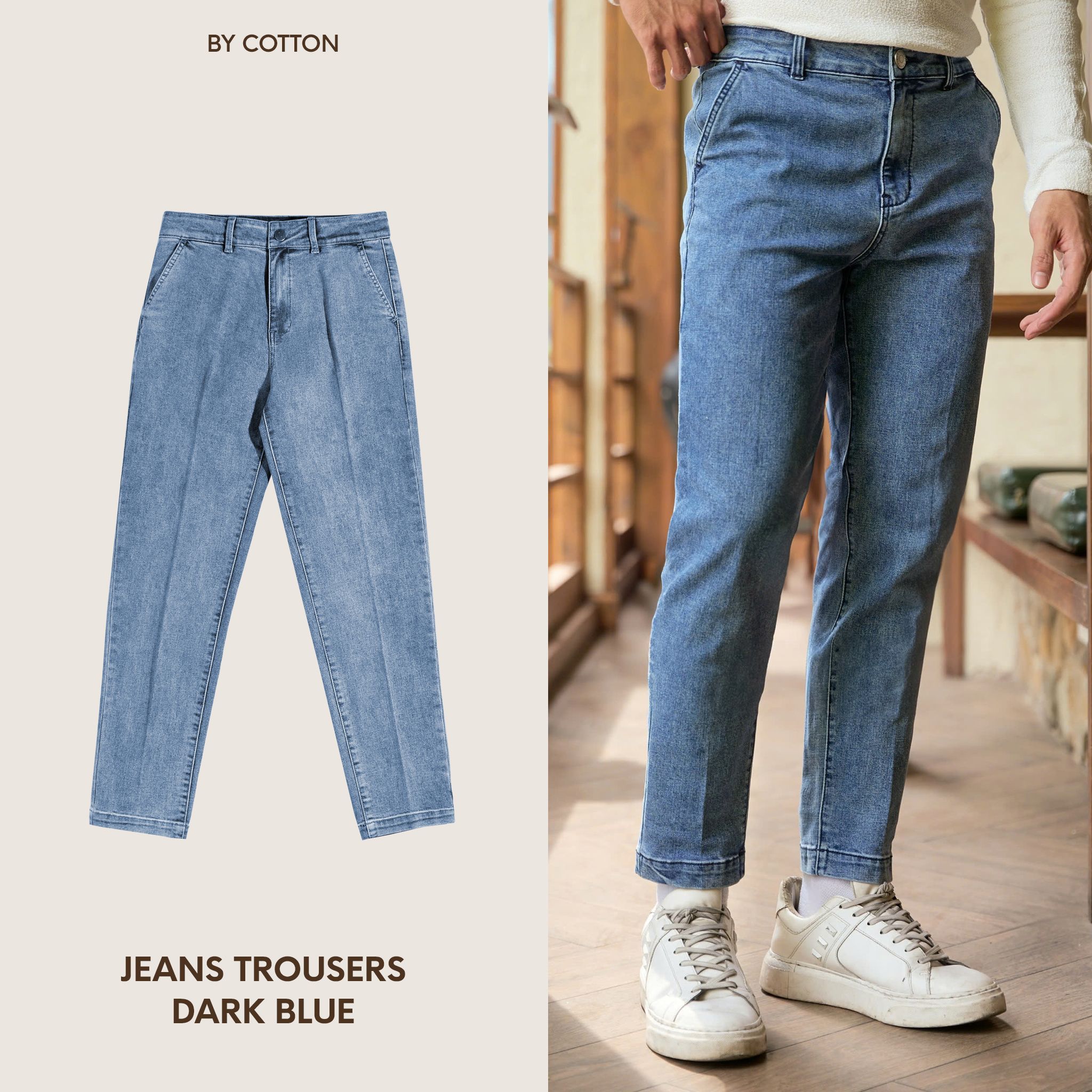 JEANS DARK BLUE TROUSERS 01
