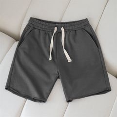 QUẦN SHORT THUN COTTON XÁM ĐẬM 0723