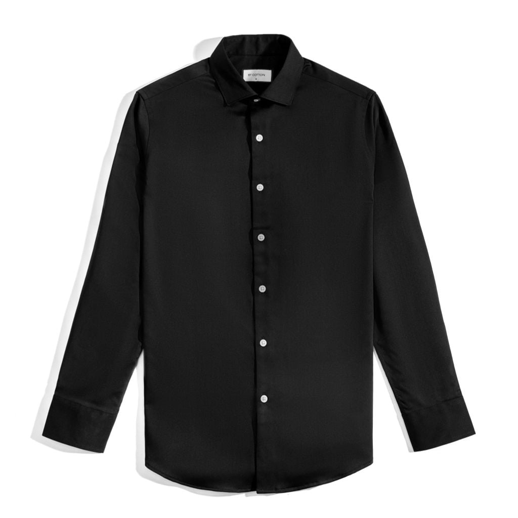 Áo Sơ Mi Nam Tay Dài Công Sở Bamboo Màu Đen
