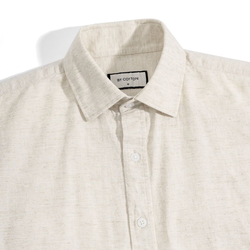 Áo Sơ Mi Nam By Cotton Linen Xám Tiêu