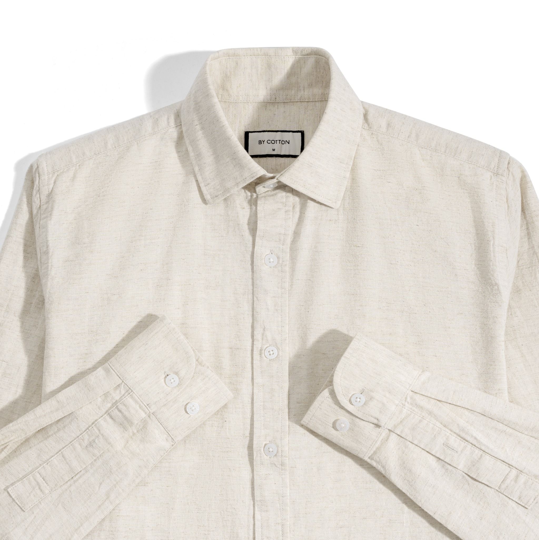Áo Sơ Mi Nam By Cotton Linen Xám Tiêu