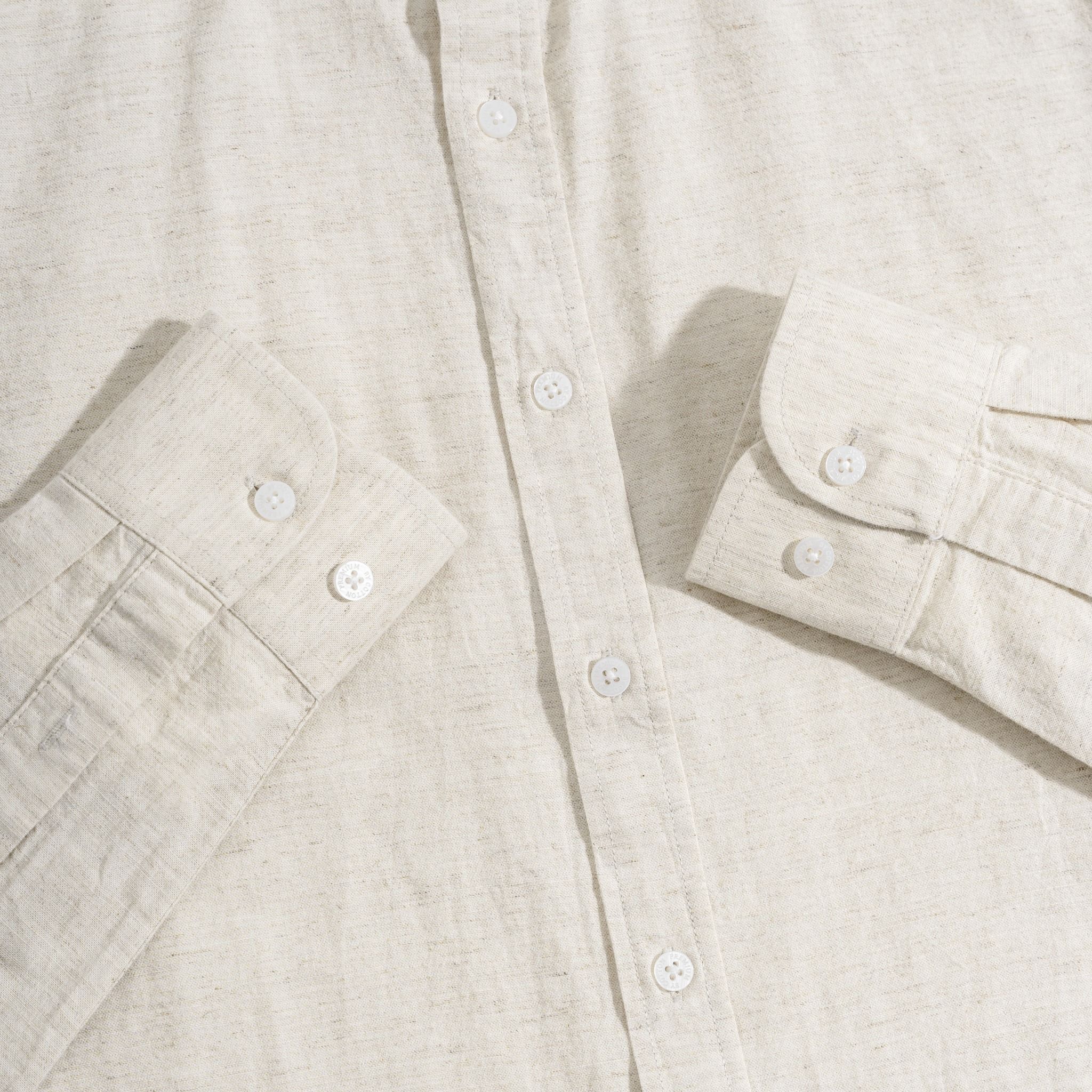 Áo Sơ Mi Nam By Cotton Linen Xám Tiêu