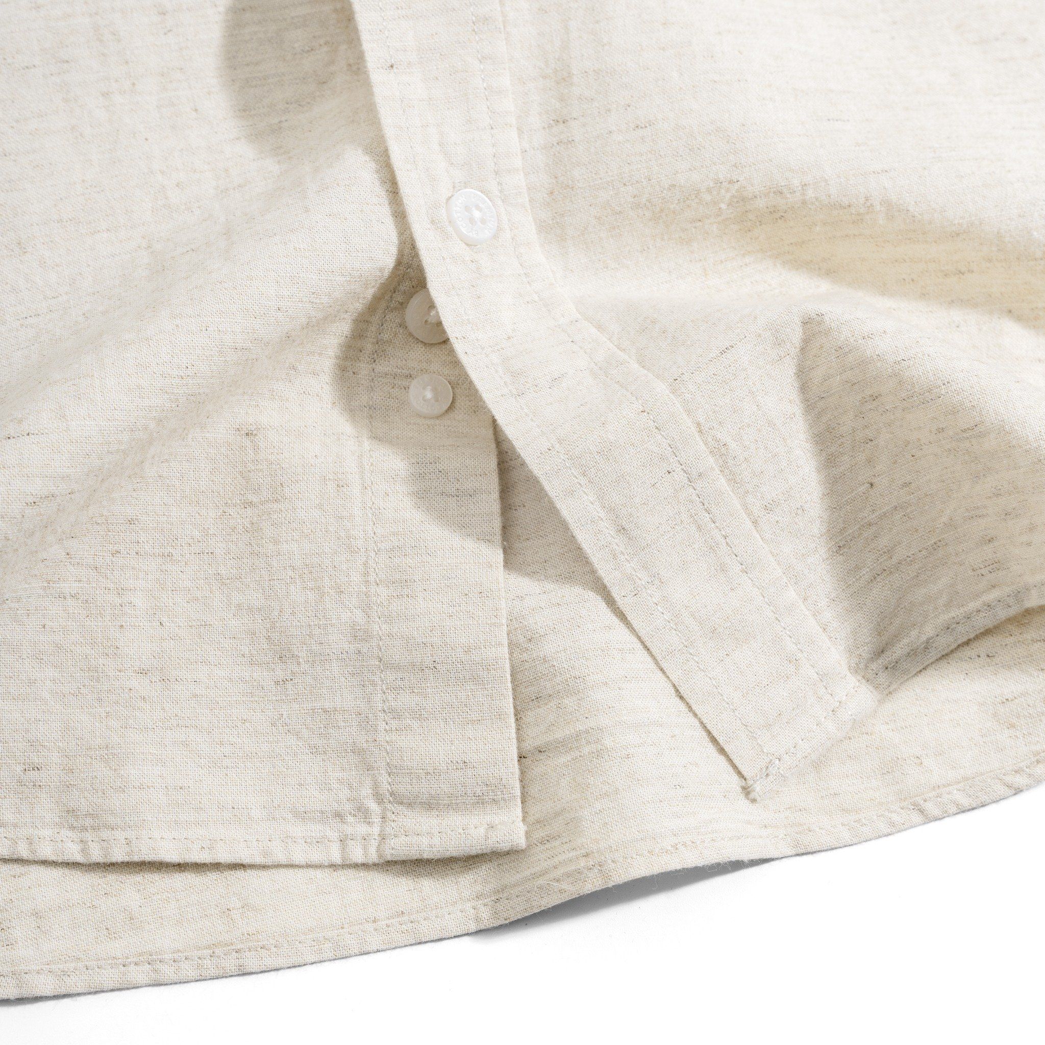 Áo Sơ Mi Nam By Cotton Linen Xám Tiêu