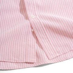 Áo Sơ Mi Nam Oxford Sọc Hồng Nhuyễn