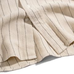 Áo Sơ Mi Nam Linen Be Sọc Đen