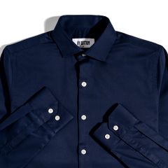 Áo Sơ Mi Nam Tay Dài Công Sở Bamboo Màu Xanh Đen