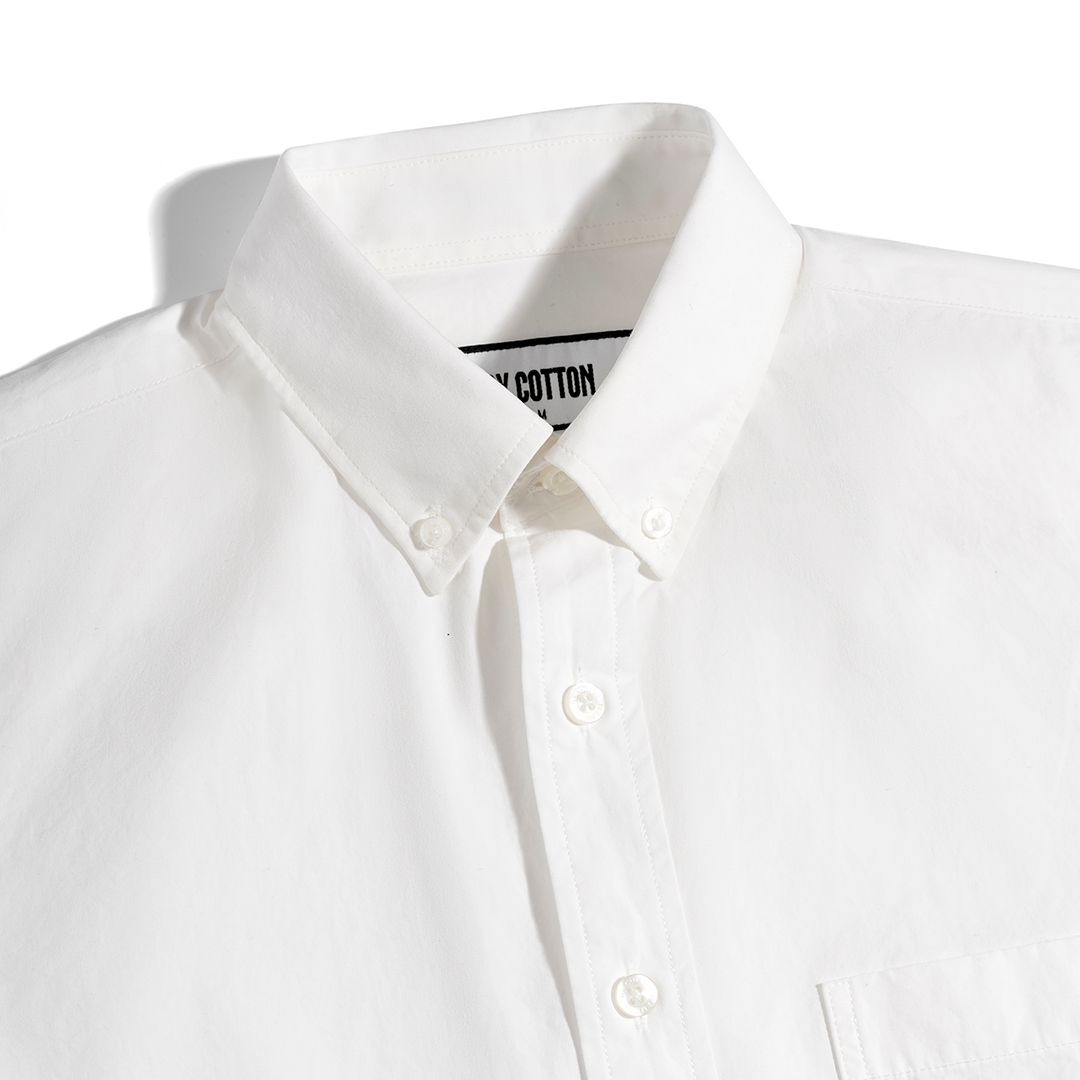 Áo Sơ Mi Nam Tay Dài Paper Cotton Màu Trắng