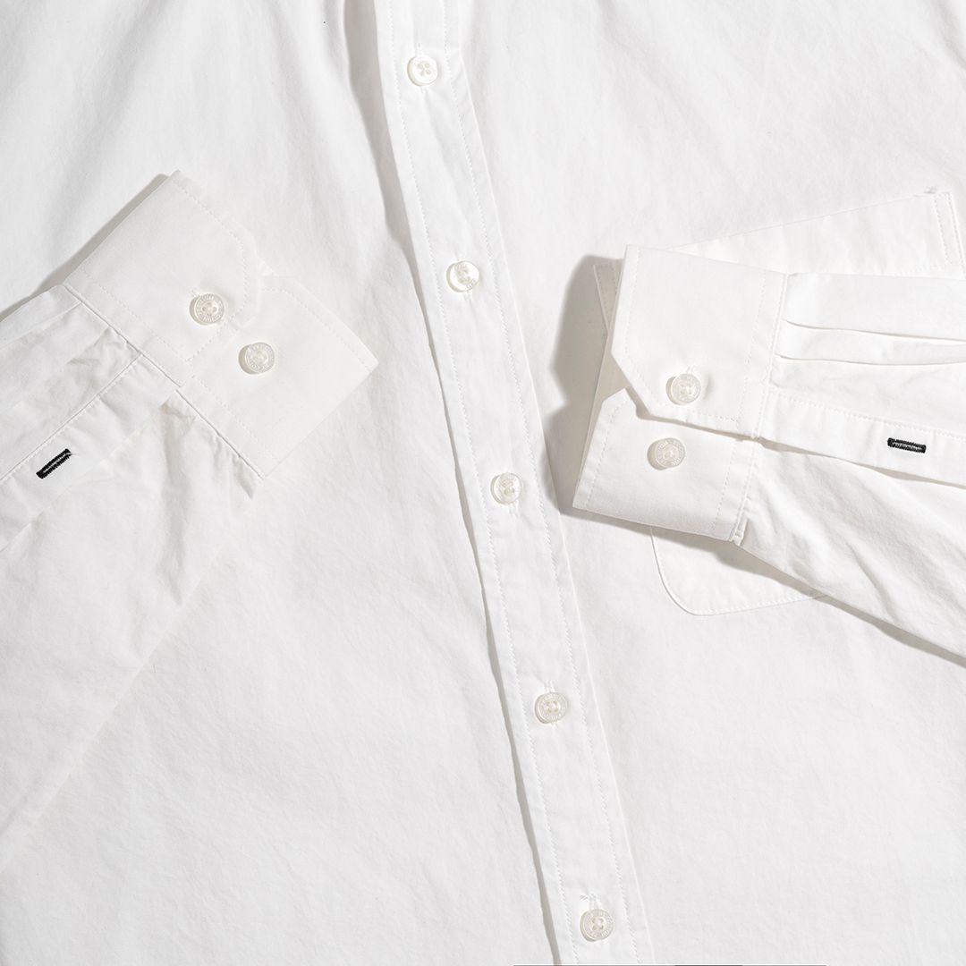 Áo Sơ Mi Nam Tay Dài Paper Cotton Màu Trắng