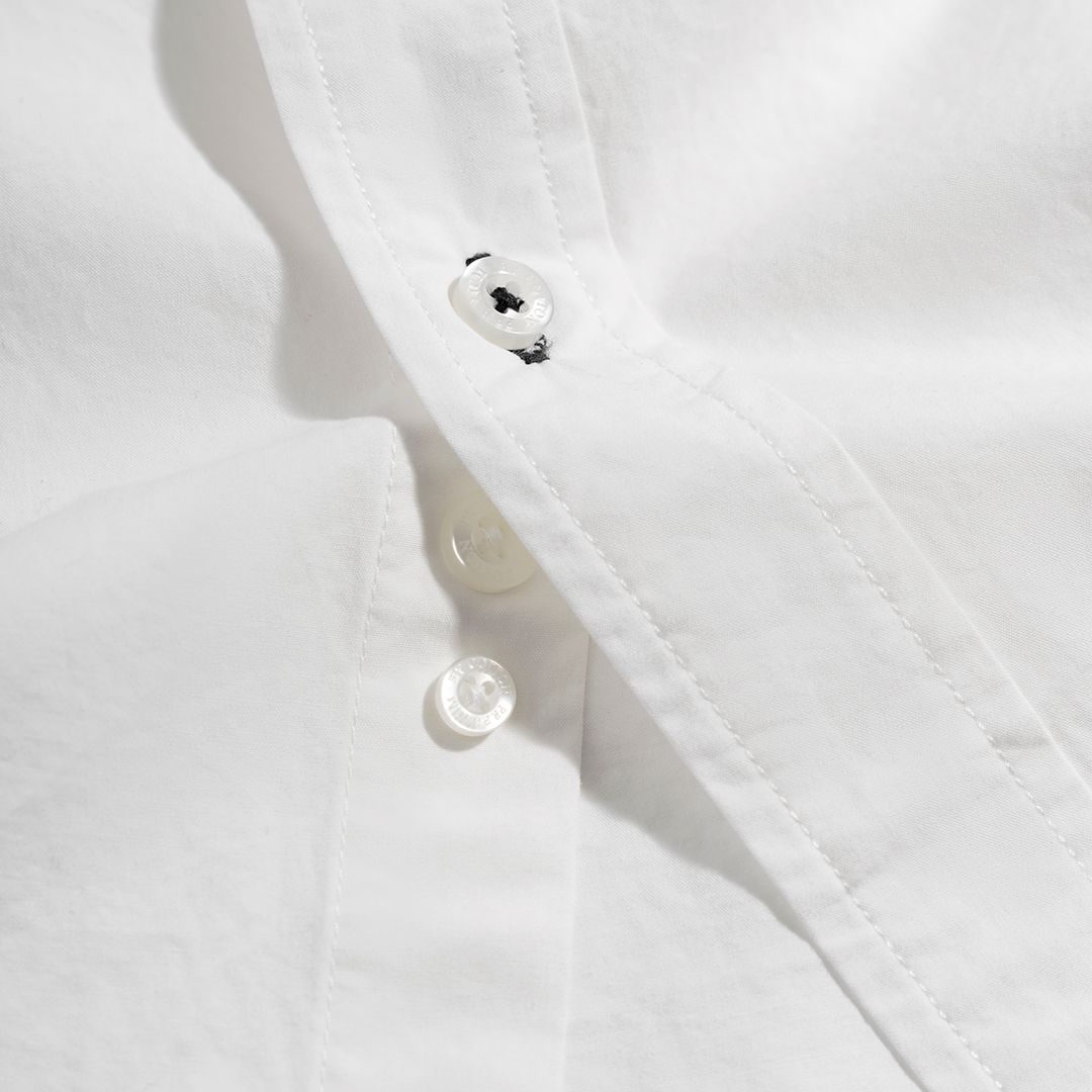 Áo Sơ Mi Nam Tay Dài Paper Cotton Màu Trắng