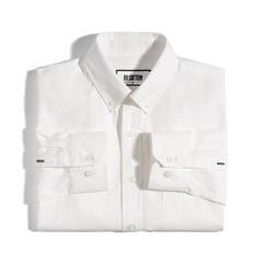 Áo Sơ Mi Nam Tay Dài Paper Cotton Màu Trắng