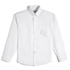 Áo Sơ Mi Nam Tay Dài Oxford Màu Trắng Thêu BC