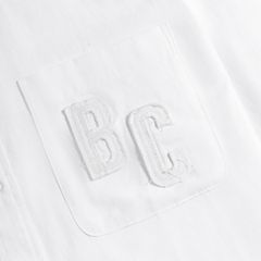 Áo Sơ Mi Nam Tay Dài Oxford Màu Trắng Thêu BC