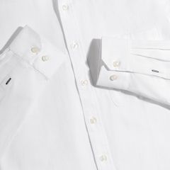 Áo Sơ Mi Nam Tay Dài Oxford Màu Trắng Thêu BC