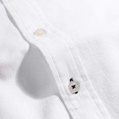 Áo Sơ Mi Nam Tay Dài Oxford Màu Trắng Thêu BC