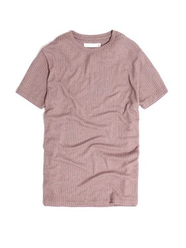 RIBBED TEE CHOCOLATE