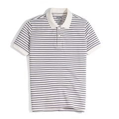 NAVY CREAM MINI STRIPES POLO