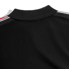 Áo Thun Polo Dệt Kim Đen Phối Vai - SS2