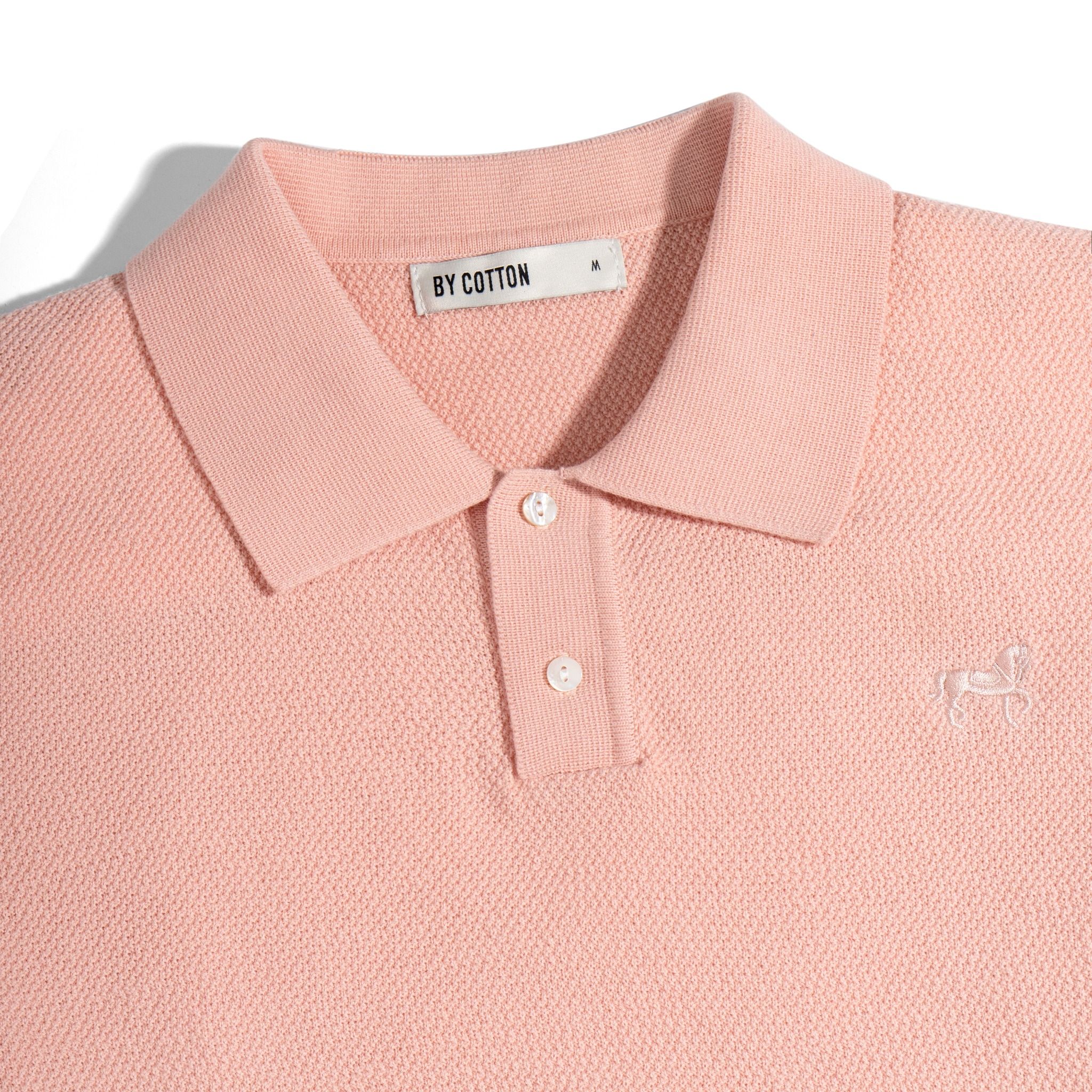 Áo Thun Polo Dệt Kim Cao Cấp Hồng - SS2