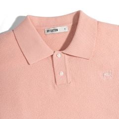 Áo Thun Polo Dệt Kim Cao Cấp Hồng - SS2