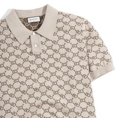 Áo Thun Polo Dệt Kim Cao Cấp Monogram BC