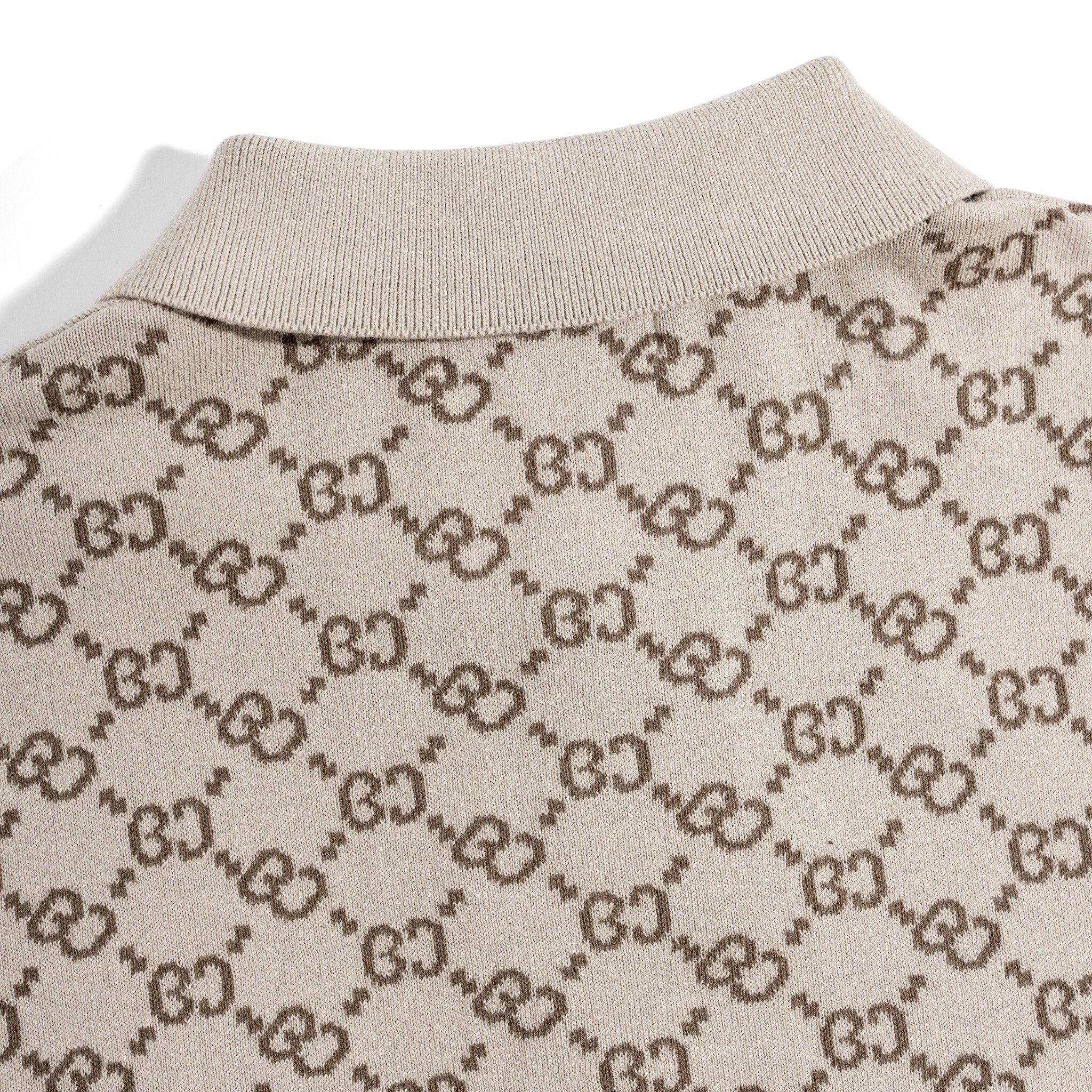 Áo Thun Polo Dệt Kim Cao Cấp Monogram BC