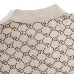 Áo Thun Polo Dệt Kim Cao Cấp Monogram BC