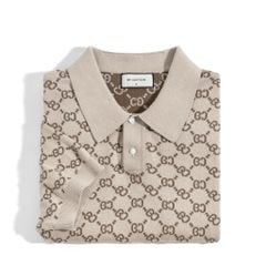 Áo Thun Polo Dệt Kim Cao Cấp Monogram BC